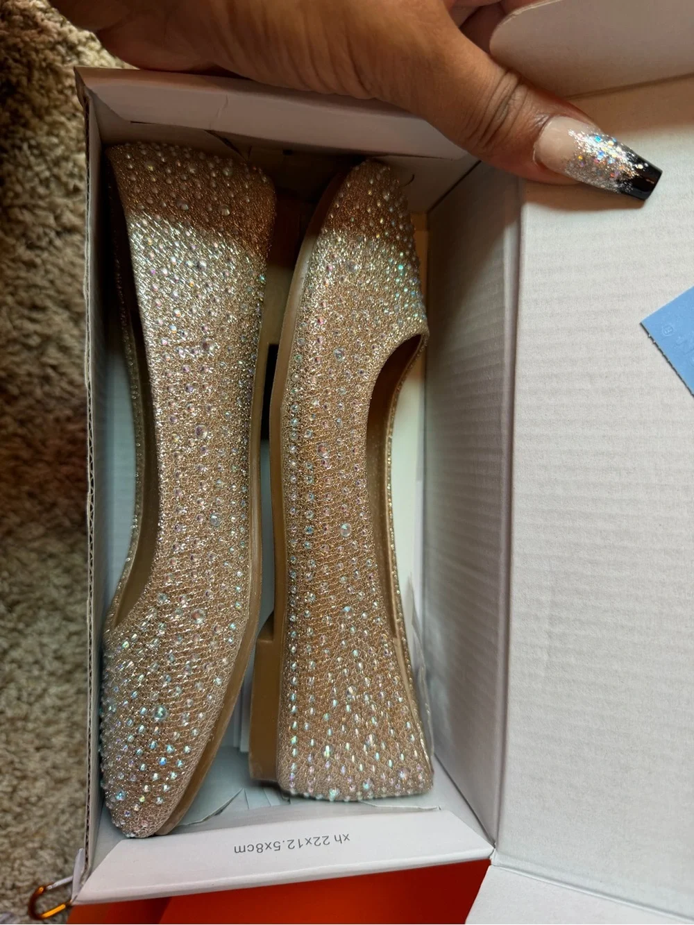Dream Pairs Gold Rhinestone Shoes (Toddler Size 13)